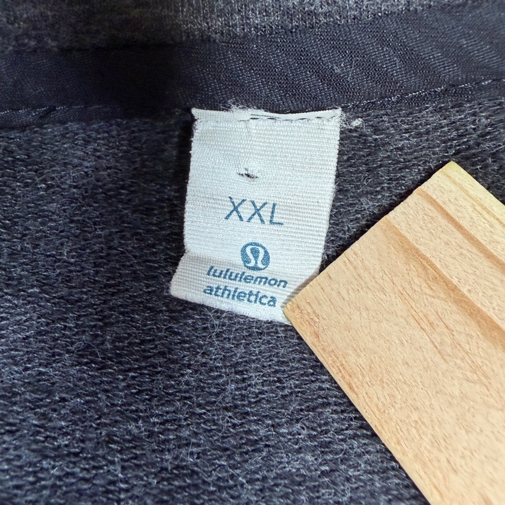 Lululemon Mens XXL Heathered Grey Full Zip Athletic Hoodie Thumbholes Jacket A6 - Picture 2 of 9